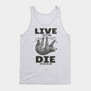 Vintage Slowly Live Sloth Tank Top